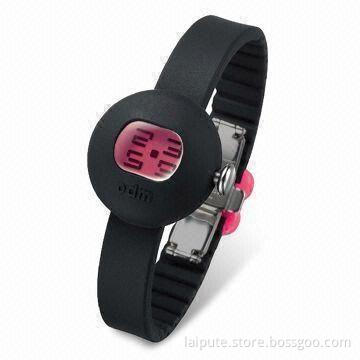 Watch with Hidden Clasp, Digital Movement, Band Color in Black, 50 x 27 x 28cm Dimensions